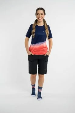 PEPPERMINT Maillot Trail Signature Manches Courtes | Femme -Velos Ville Boutique E1301i B541 01 4