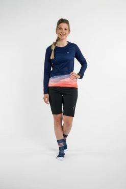 PEPPERMINT Maillot Trail Signature Manches Longues | Femme -Velos Ville Boutique E1303i B541 01 6