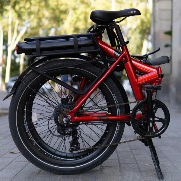 VÉLO DE VILLE PLIANT À ASSISTANCE ÉLECTRIQUE 24" - LEGEND SIENA 13AH ROUGE 4 VÉLO DE VILLE PLIANT À ASSISTANCE ÉLECTRIQUE 24" - LEGEND SIENA 13AH ROUGE – Image 4