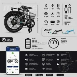 VÉLO ÉLECTRIQUE PLIANT 20" SMARTBIKE - LEGEND MONZA 14AH BLEU -Velos Ville Boutique velo electrique pliant 20 smartbike legend monza 14ah bleu 4 600x600 1